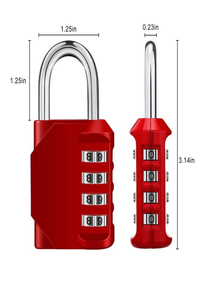 JUSTAKEIT Digit Number Locks for Luggage Bag Travelling Password Locks Combination | Padlock Lock for Home/Shop/Office/Store/Farmhouse Luggage Lock | Luggage Bag (Red-4DLock) - Image 5